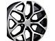 Snowflake Style Black Machined 6-Lug Wheel; 22x9; 24mm Offset (14-18 Sierra 1500)