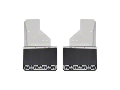 Putco Solid Mud Skins; Polished; Front (14-18 Sierra 1500)