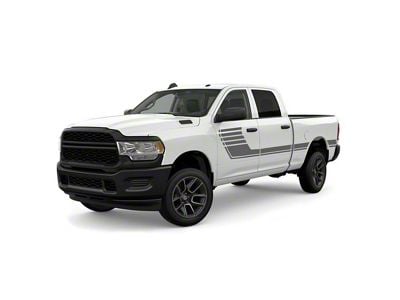 Speed Side Stripes; Gray (07-25 Sierra 1500)