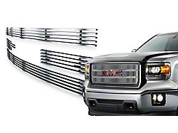 Stainless Steel Billet Upper Grille Insert; Chrome (14-15 Sierra 1500, Excluding Denali)