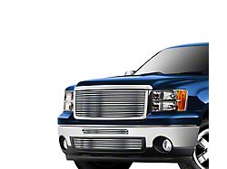 Stainless Steel Billet Upper and Lower Grille Insert; Chrome (07-13 Sierra 1500)