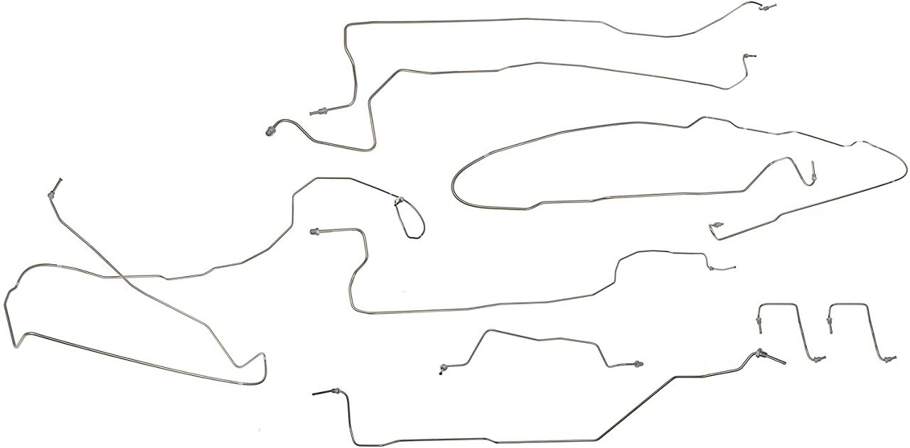 thumbnail image 2 of Stainless Steel Front Brake Line Set For Chevy Silverado & GMC Sierra 2007-2019 (Lifted Trucks) 2 of 5