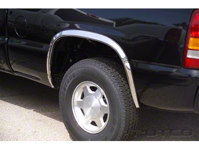 Putco Stainless Steel Fender Trim; Covers Entire Wheel Weel (99-06 Sierra 1500 Fleetside w/o OEM Fender Flares)