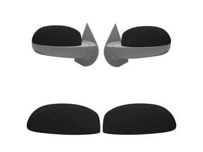 Standard Mirror Covers; Matte Black (07-13 Sierra 1500)