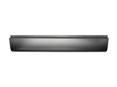 Steel Roll Pan without License Plate Cutout; Unpainted (99-06 Sierra 1500 Fleetside)