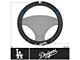 Steering Wheel Cover with Los Angeles Dodgers Logo; Black (Universal; Some Adaptation May Be Required)