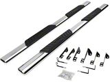 5-Inch Nerf Side Step Bars; Stainless Steel (04-14 Sierra 1500 Crew Cab)