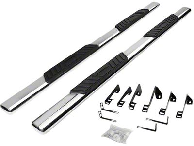 5-Inch Nerf Side Step Bars; Stainless Steel (04-14 Sierra 1500 Crew Cab)