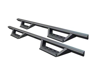 STX Drop Side Step Bars; Black (07-18 Sierra 1500 Extended/Double Cab)