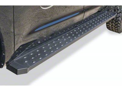 STX600 Running Boards; Black (19-25 Sierra 1500 Double Cab)