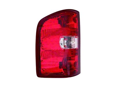CAPA Replacement Tail Light; Chrome Housing; Red/Clear Lens; Driver Side (10-12 Sierra 1500)
