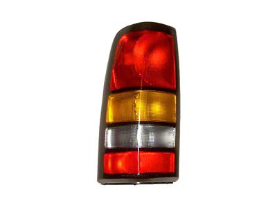 CAPA Replacement Tail Light; Chrome Housing; Red/Clear/Amber Lens; Driver Side (04-06 Sierra 1500)