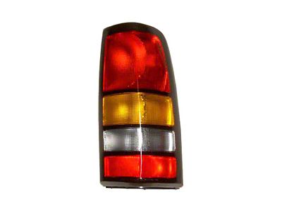 CAPA Replacement Tail Light; Chrome Housing; Red/Clear/Amber Lens; Passenger Side (04-06 Sierra 1500)