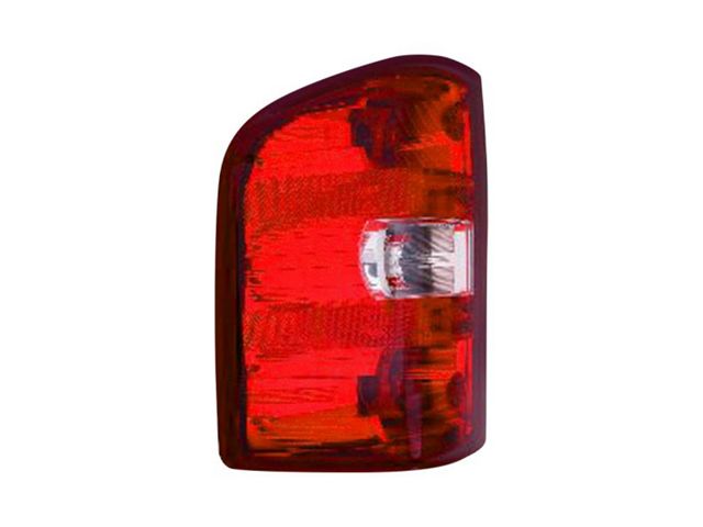 Replacement Tail Light; Chrome Housing; Red/Clear Lens; Driver Side (10-11 Sierra 1500)