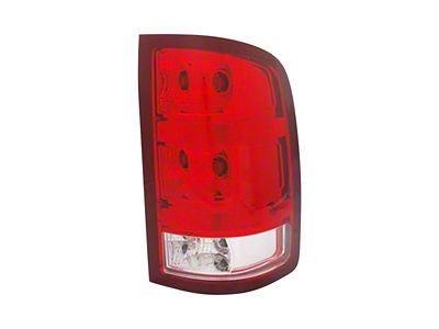 Replacement Tail Light; Chrome Housing; Red/Clear Lens; Driver Side (10-11 Sierra 1500)