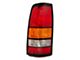 Tail Light; Black Housing; Red Clear Lens; Driver Side (04-06 Sierra 1500 Fleetside)