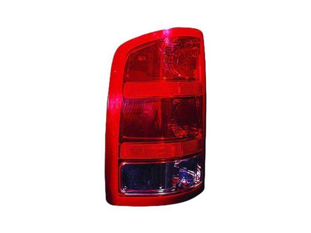 CAPA Replacement Tail Light; Chrome Housing; Red/Clear Lens; Driver Side (07-13 Sierra 1500)