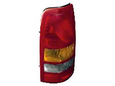 Replacement Tail Light; Chrome Housing; Red/Clear/Amber Lens; Driver Side (99-02 Sierra 1500)