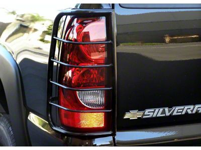 Tail Light Guards; Black (99-06 Sierra 1500)