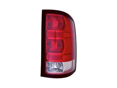 CAPA Replacement Tail Light; Chrome Housing; Red/Clear Lens; Passenger Side (09-13 Sierra 1500)