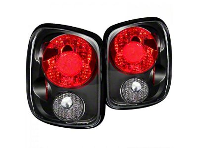 Tail Lights; Black Housing; Clear Lens (99-04 Sierra 1500 Stepside)