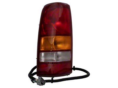 Tail Lights; Chrome Housing; Red/Clear/Amber Lens (99-02 Sierra 1500 Fleetside)