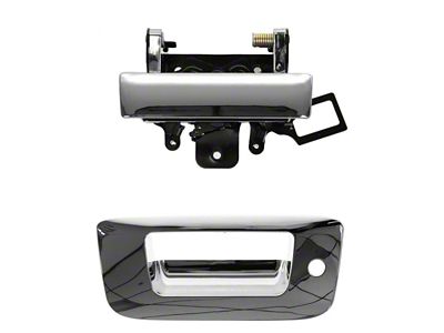 Tailgate Handle and Bezel Set with Lock Provision (07-13 Sierra 1500)