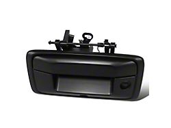 Tailgate Handle with Backup Camera Opening; Textured Black (14-15 Sierra 1500)
