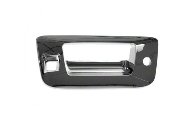Tailgate Handle Bezel with Lock Provision and Backup Camera Opening; Chrome (07-13 Sierra 1500)