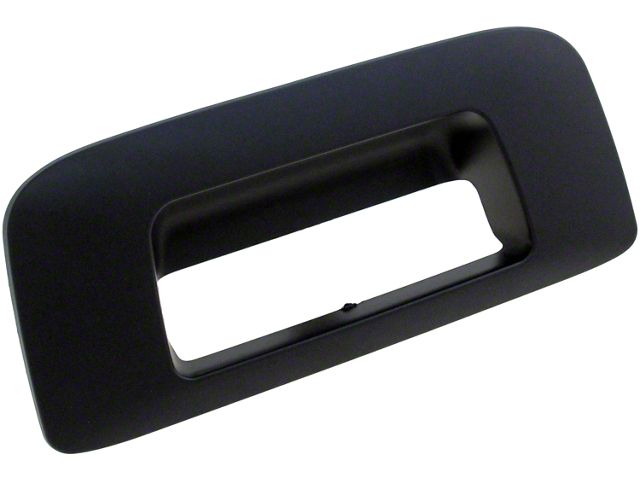 Tailgate Handle Bezel without Keyhole; Smooth Black (07-13 Sierra 1500)