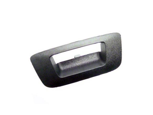 Replacement Tailgate Handle Bezel without Keyhole; Textured Black (07-13 Sierra 1500)