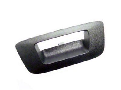 Replacement Tailgate Handle Bezel without Keyhole; Textured Black (07-13 Sierra 1500)