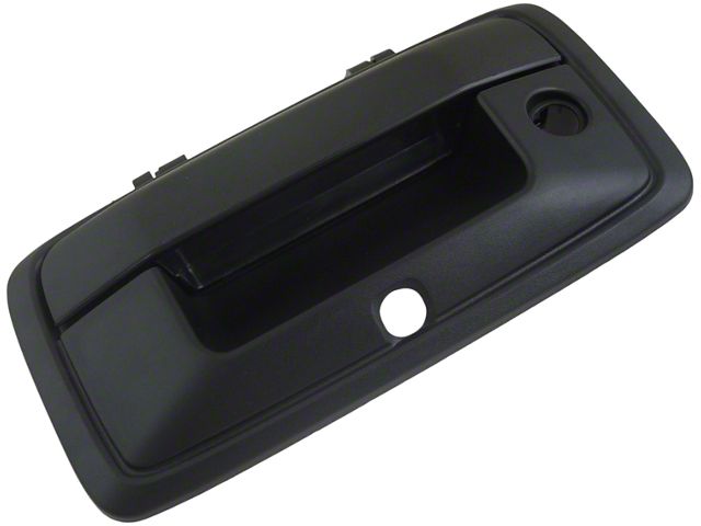Tailgate Handle with Backup Camera Hole; Textured Black (14-15 Sierra 1500)