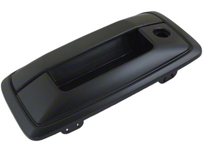 Tailgate Handle without Backup Camera Hole; Smooth Black (14-15 Sierra 1500)