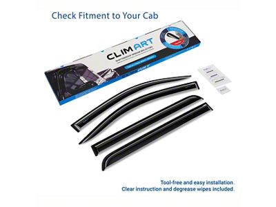 Tape-On Window Deflectors (14-18 Sierra 1500 Crew Cab)