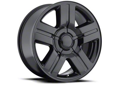 Texas Silverado Replica Gloss Black 6-Lug Wheel; 24x10; 31mm Offset (14-18 Sierra 1500)