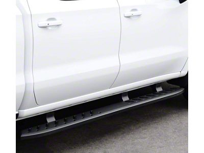 Thrasher Running Boards; Textured Black (19-24 Sierra 1500 Crew Cab)