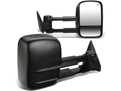 Towing Mirror; Powered; Heated; Black; Pair (03-06 Sierra 1500)