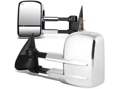 Towing Mirror; Powered; Heated; Chrome; Pair (03-06 Sierra 1500)