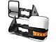 Towing Mirror; Powered; Heated; Amber LED Signal; Chrome; Pair (99-02 Sierra 1500)