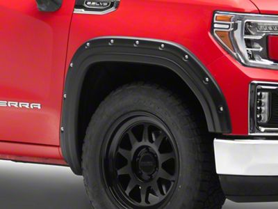 EGR Traditional Bolt-On Look Fender Flares; Matte Black (19-25 Sierra 1500, Excluding AT4X)