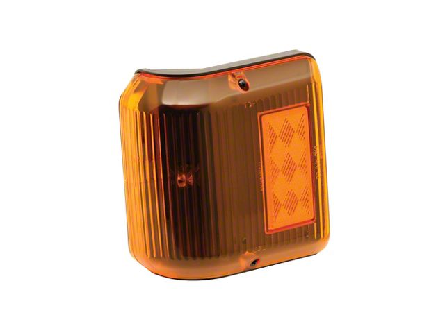 Trailer Clearance Light 86; Wrap-Around Amber with Black Base