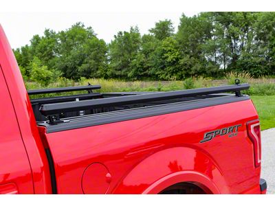 Truck Bed Side Rail; Hex Side Rail; Textured Black; (14-25 Sierra 1500 w/ 5.80-Foot Short Box)