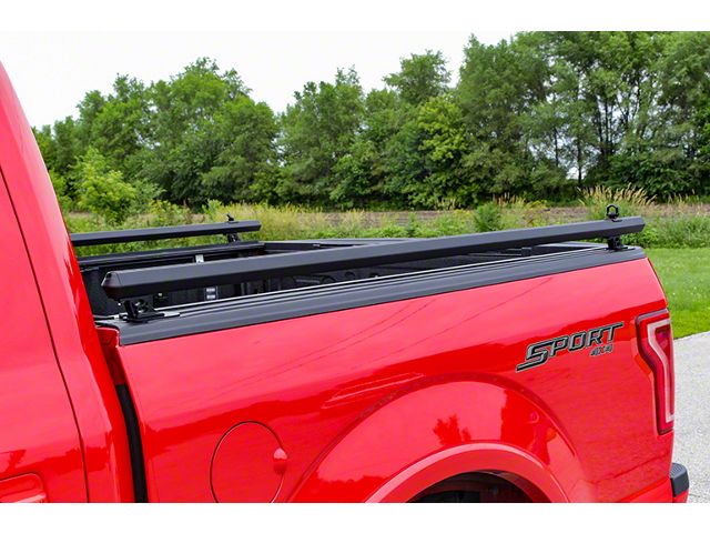 Black Side Rails Sierra 1500 Truck Bed Side Rail; Hex Side Rail; Textured Black; (14-24 ...