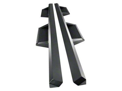 Impact Side Step Bars; Black (19-25 Sierra 1500 Double Cab)