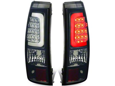 U-Halo LED Tail Lights; Chrome Housing; Smoked Lens (03-06 Sierra 1500 Fleetside)