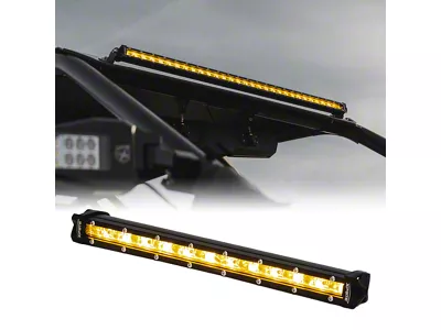 Ultra Thin Astro Series 20-Inch Amber LED Light Bar; Flood Beam (Universal; Some Adaptation May Be Required)