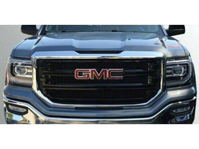 Upper Grille Overlay; Black (16-18 Sierra 1500)