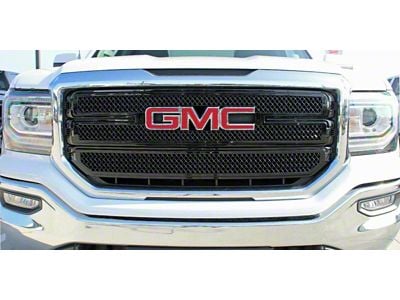 Upper Grille Overlay; Black (16-18 Sierra 1500)