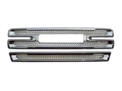 Upper Grille Overlay; Chrome (19-21 Sierra 1500 AT4, SLT)